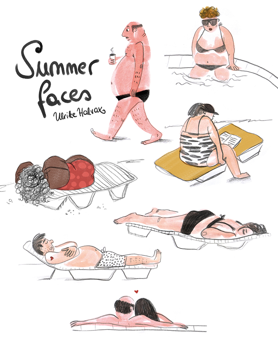 Summerfaces_ulrikehalvax_illustration_character_summervibes